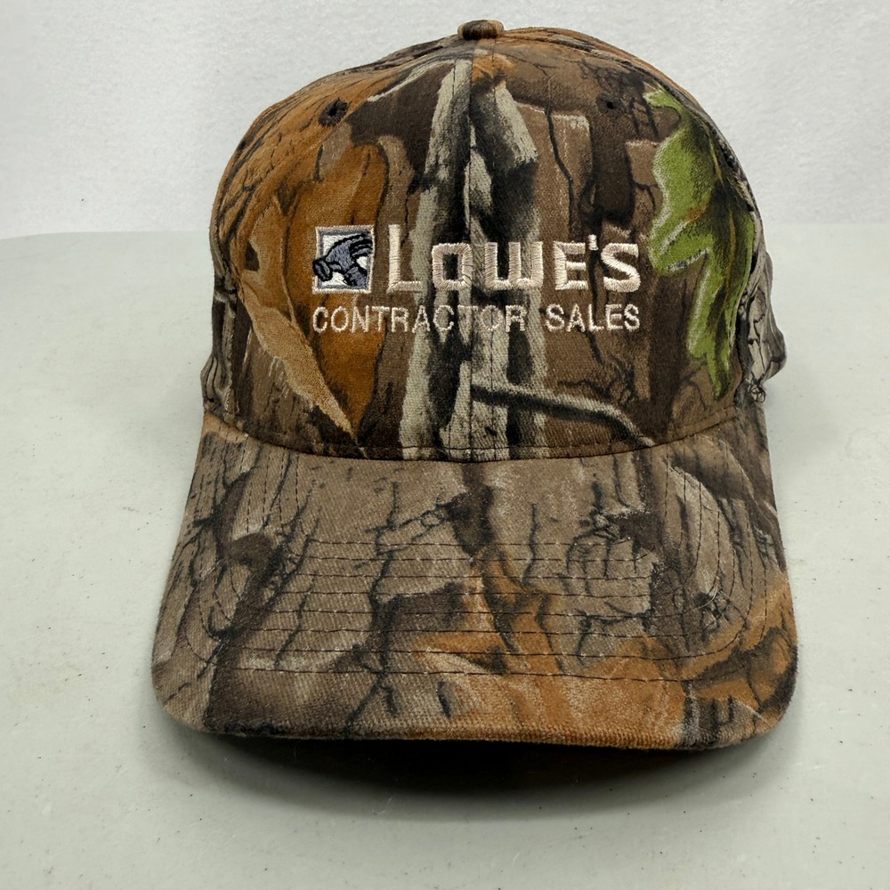 Lowe's Contractor Sales Hat Mens OSFM Treebark Camo Snapback Cap